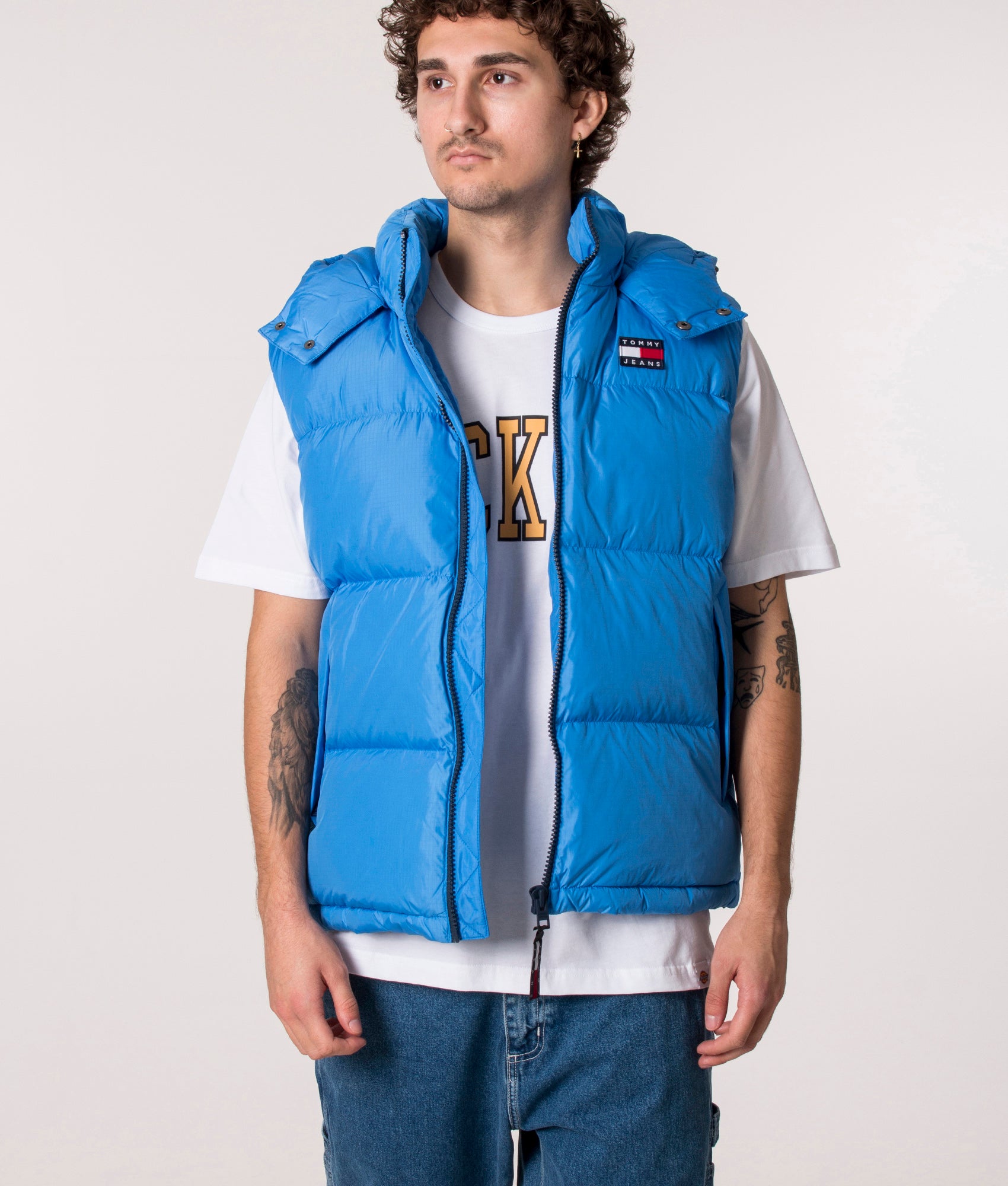 Alaska Gilet in Mesmerising Blue by Tommy Jeans at EQVVS front open image