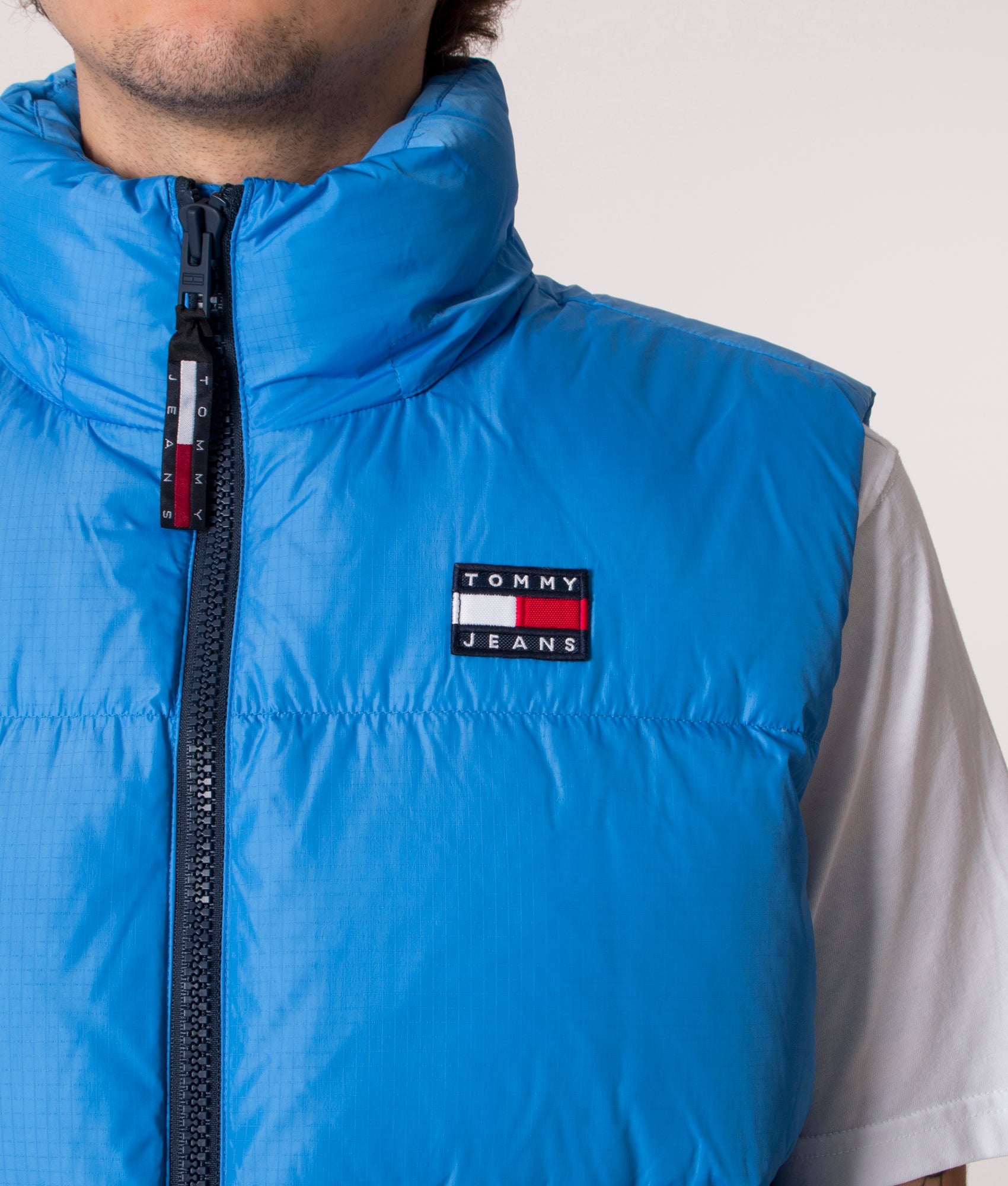 Alaska Gilet in Mesmerising Blue by Tommy Jeans at EQVVS front detail image
