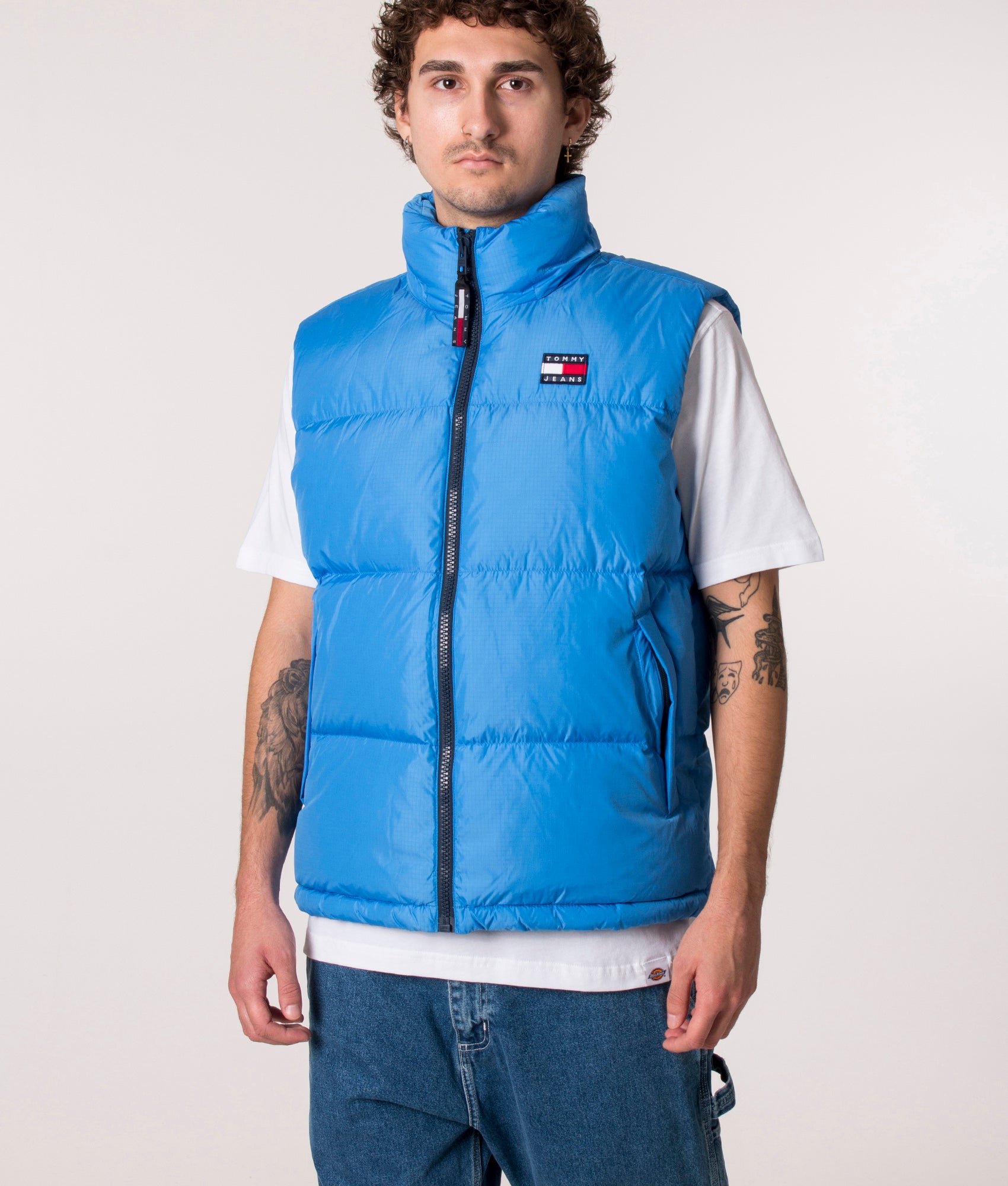 Alaska Gilet in Mesmerising Blue by Tommy Jeans at EQVVS front angle closed image