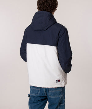 Colour Block Chicago Padded Windbreaker in Twilight Navy/Multi from, Tommy Jeans at EQVVS back image