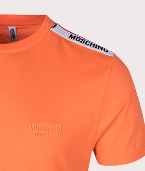 Shoulder-Logo-Tape-T-Shirt-Orange-Moschino-EQVVS
