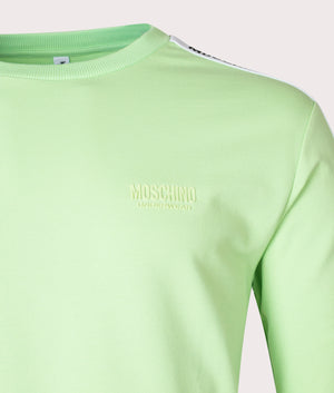 Logo-Tape-Sweatshirt-Green-Moschino-EQVVS