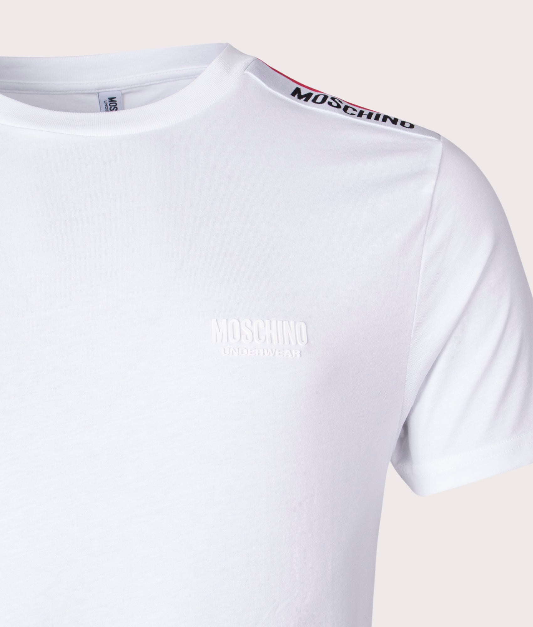 Shoulder-Logo-Tape-T-Shirt-White-Moschino-EQVVS