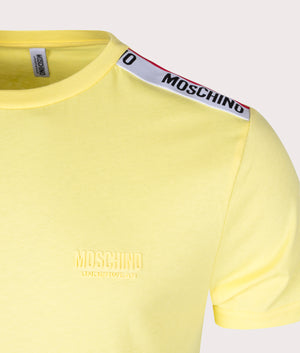 Shoulder-Logo-Tape-T-Shirt-Yellow-Moschino-EQVVS