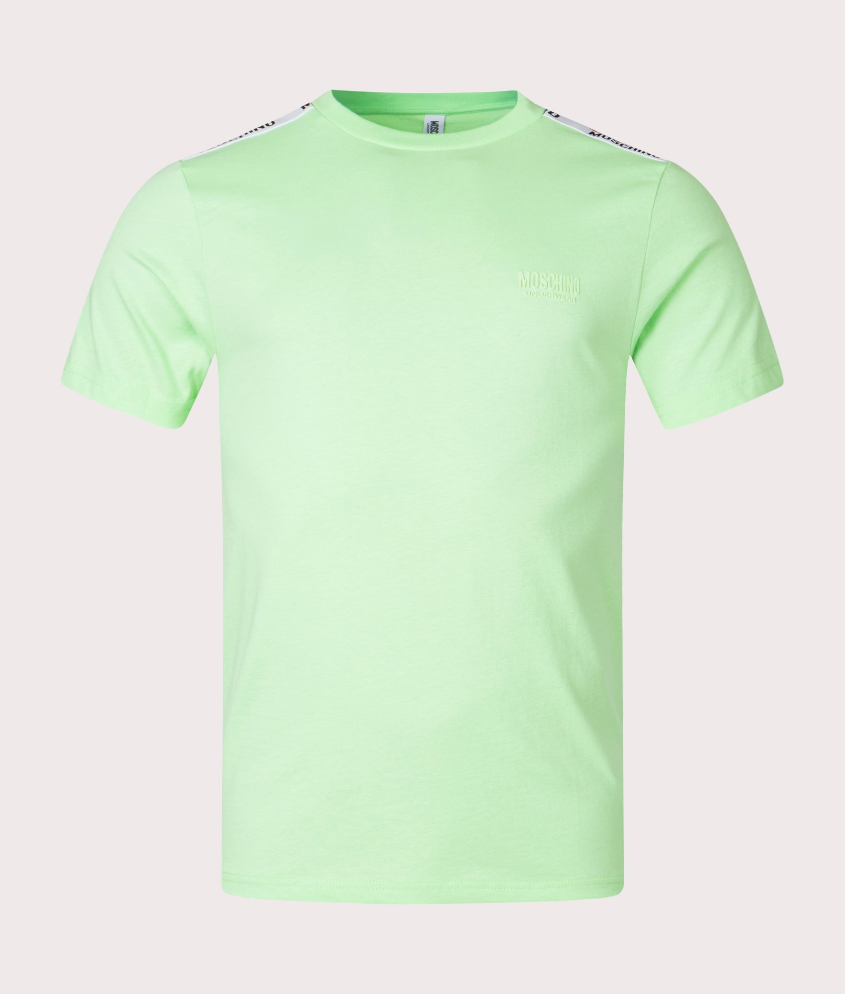 Shoulder-Logo-Tape-T-Shirt-Green-Moschino-EQVVS