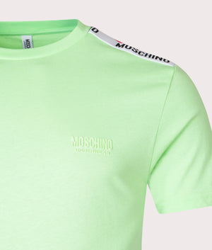 Shoulder-Logo-Tape-T-Shirt-Green-Moschino-EQVVS