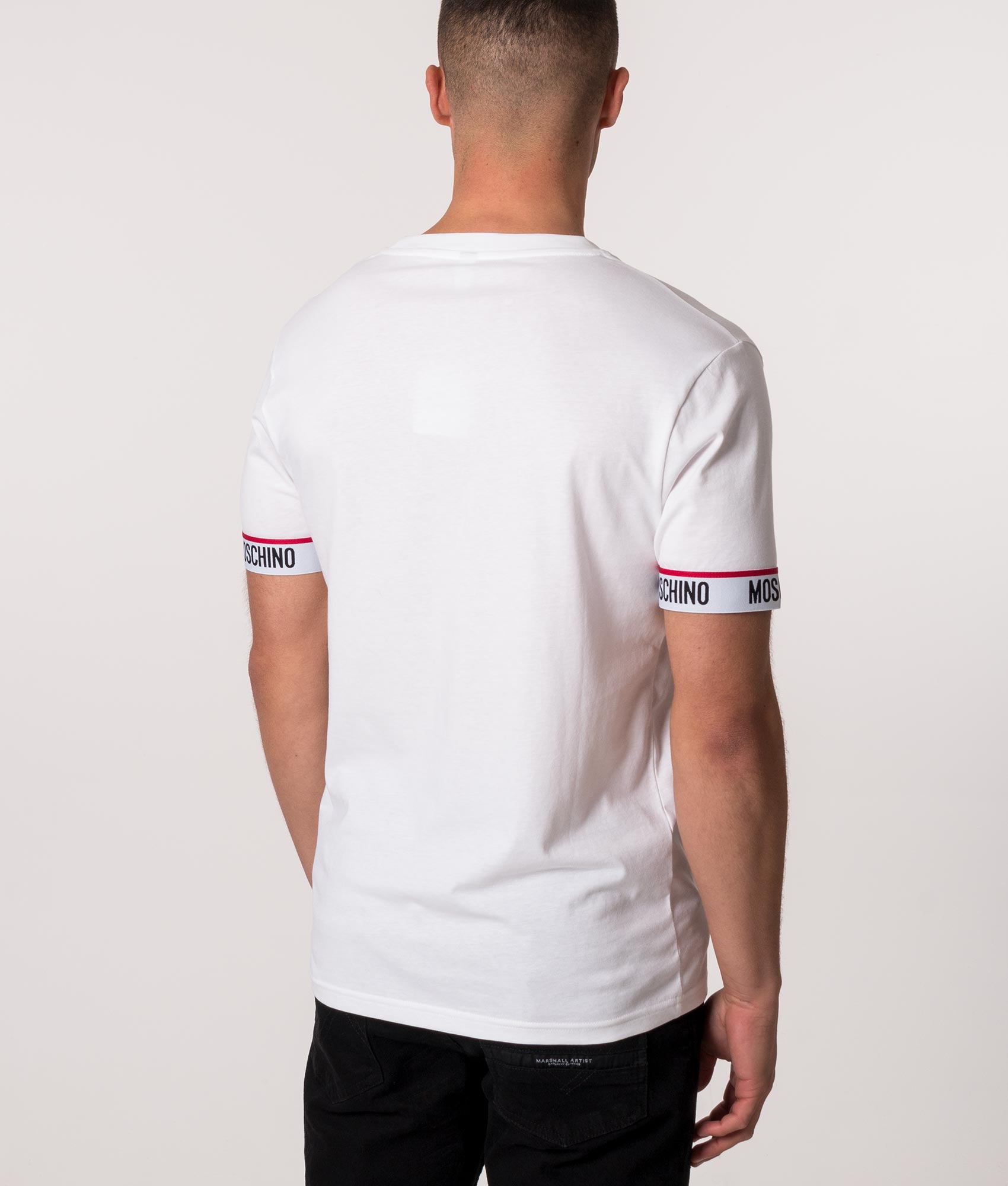 Logo Cuff T-Shirt White | Moschino | EQVVS