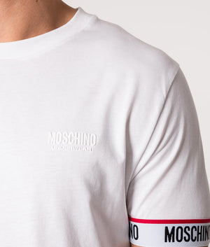 Logo-Cuff-T-Shirt-White-Moschino-EQVVS