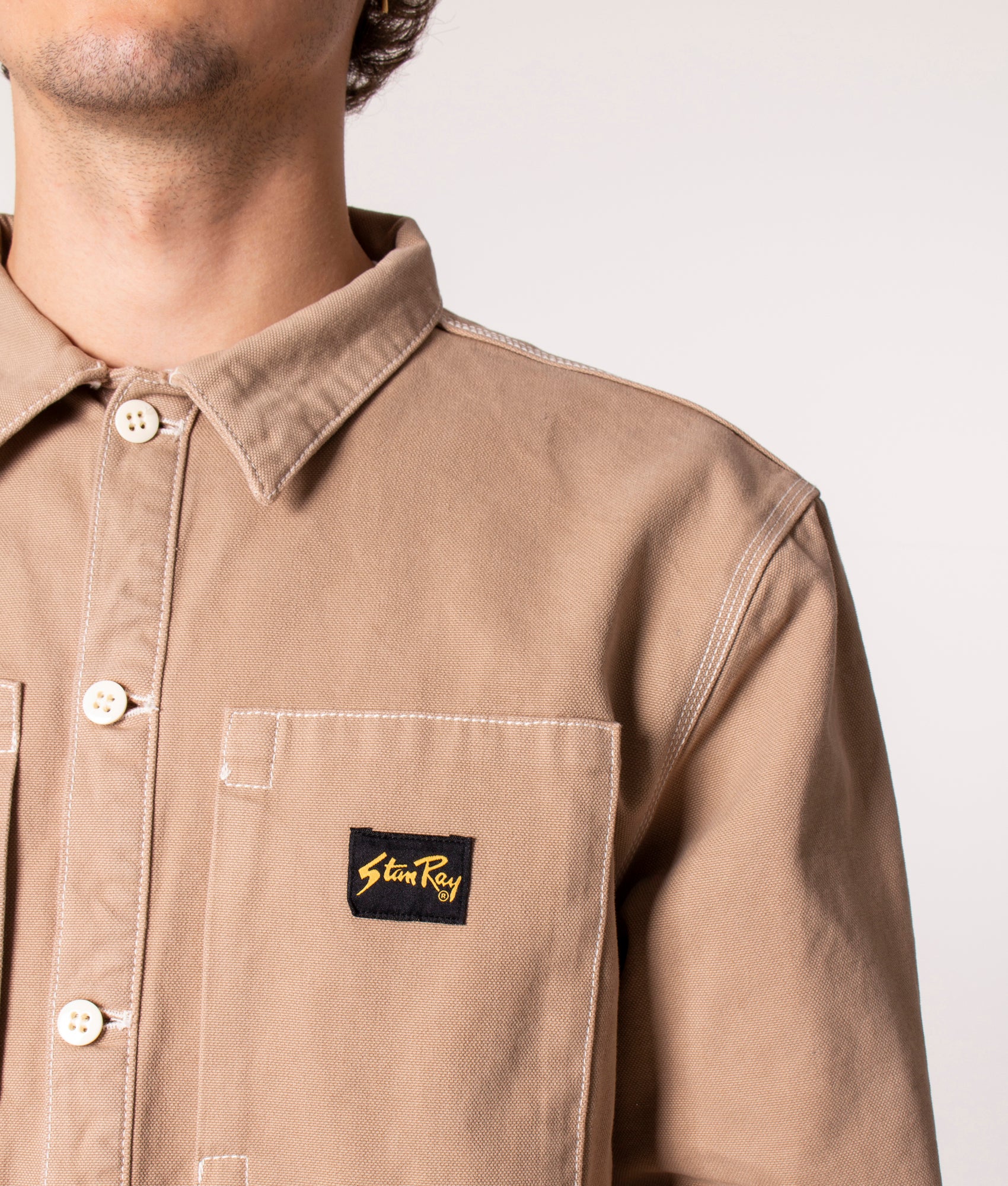 Prison-Overshirt-Khaki-Duck-Stan-Ray-EQVVS