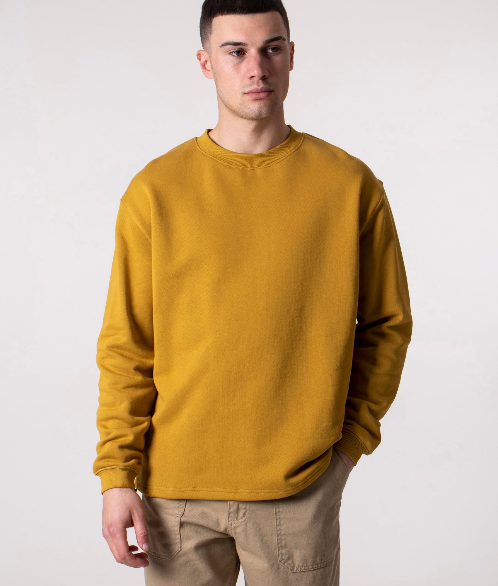 Relaxed-Fit-Basic-Sweatshirt-Mustard-Uniform-Bridge-EQVVS