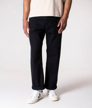 Regular-Fit-Cotton-Fatigue-Pants-Black-Uniform-Bridge-EQVVS-Front-2