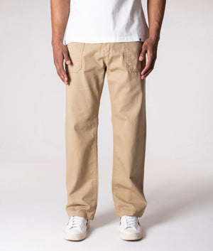 Regular-Fit-Cotton-Fatigue-Pants-Beige-Uniform-Bridge-EQVVS-Front