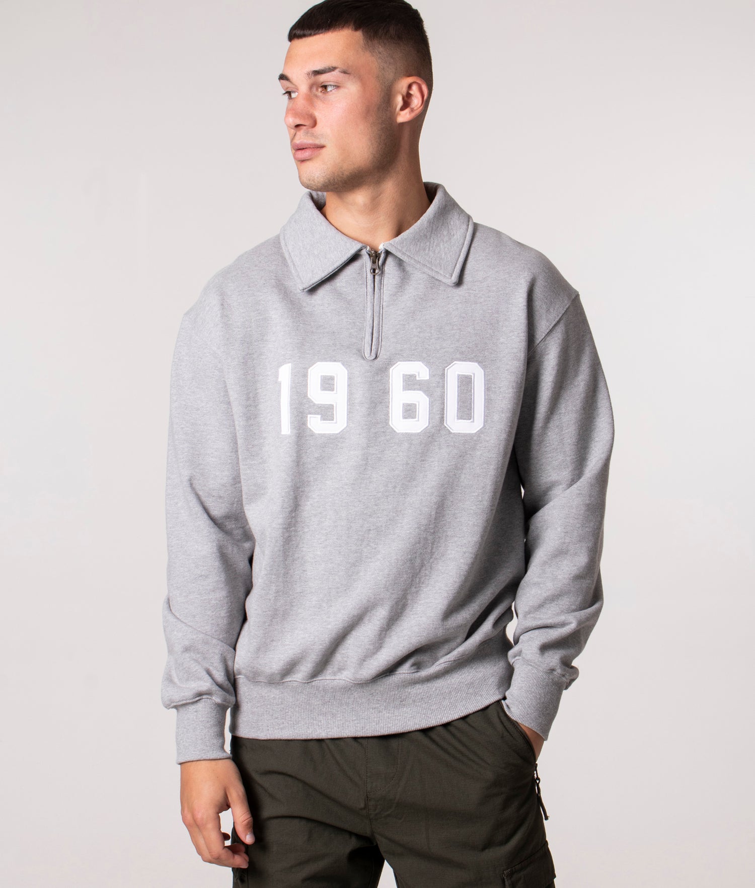Relaxed Fit 1960 Quarter Zip Sweatshirt | Uniform Bridge | EQVVS