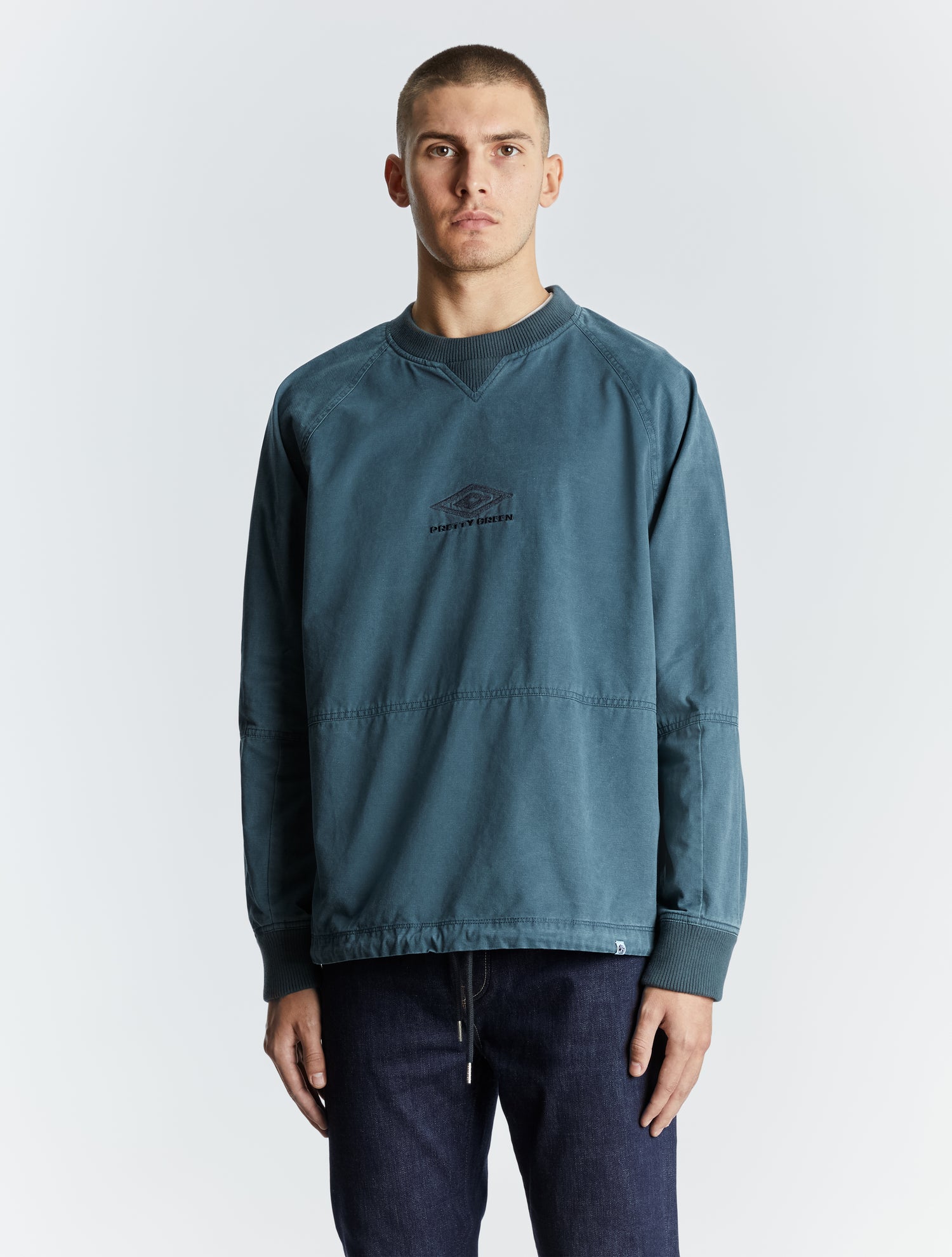 Pretty Green × umbro Drill top Grey Pretty Green x Umbro Cotton Training Top Grey | Pretty Green