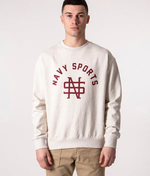 Relaxed-Fit-Navy-Sports-Logo-Sweatshirt-Oatmeal-Uniform-Bridge-EQVVS