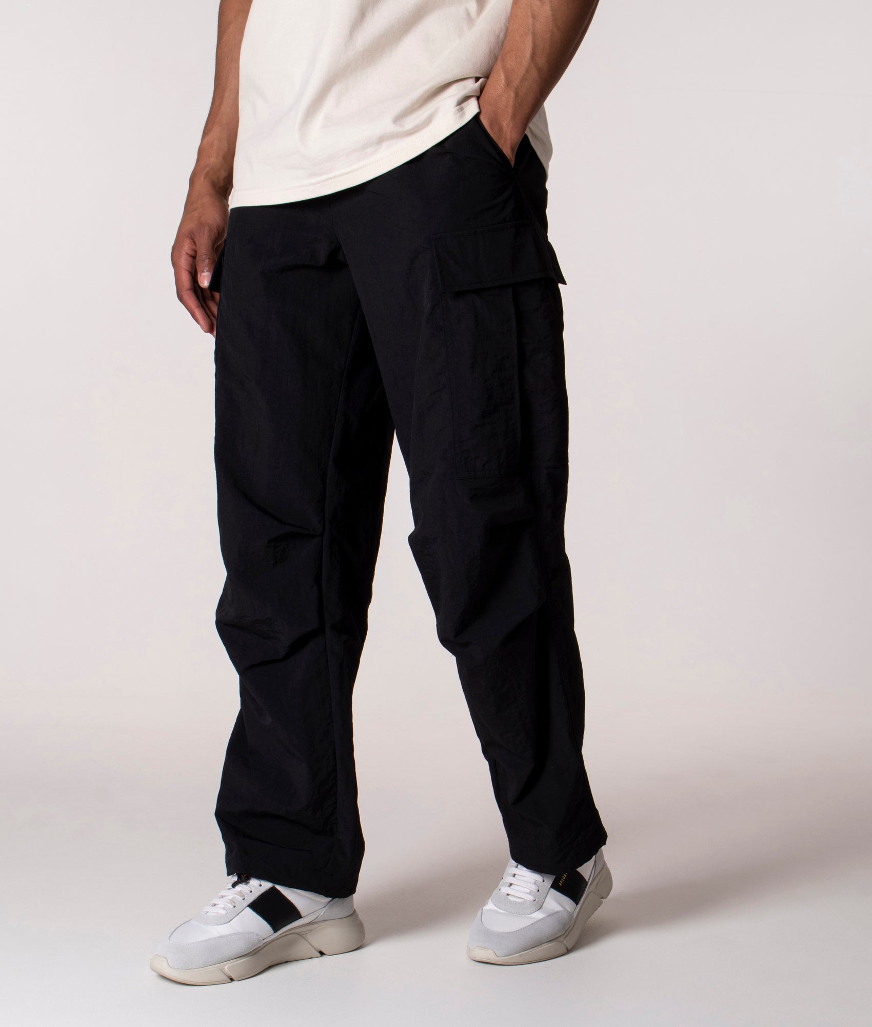 Relaxed Fit Nylon M65 Pants Black Uniform Bridge EQVVS