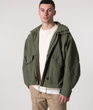 Relaxed-Fit-Nylon-Military-Short-Jacket-Olive-Green-Uniform-Bridge-EQVVS