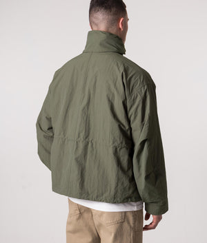 Relaxed-Fit-Nylon-Military-Short-Jacket-Olive-Green-Uniform-Bridge-EQVVS