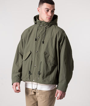 Relaxed-Fit-Nylon-Military-Short-Jacket-Olive-Green-Uniform-Bridge-EQVVS