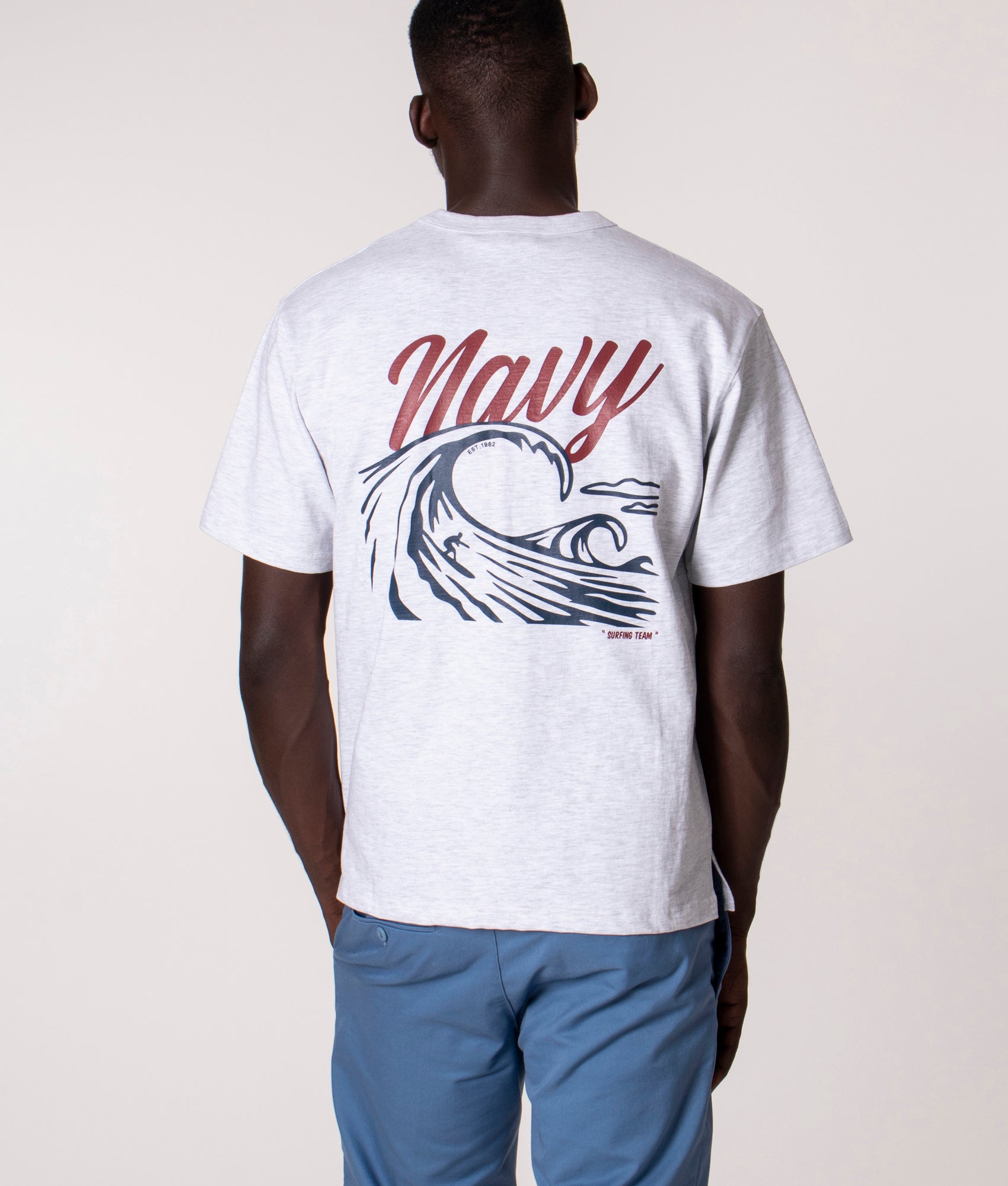 Navy-Wave-T-Shirt-1%-Melange-Grey-Uniform-Bridge-EQVVS