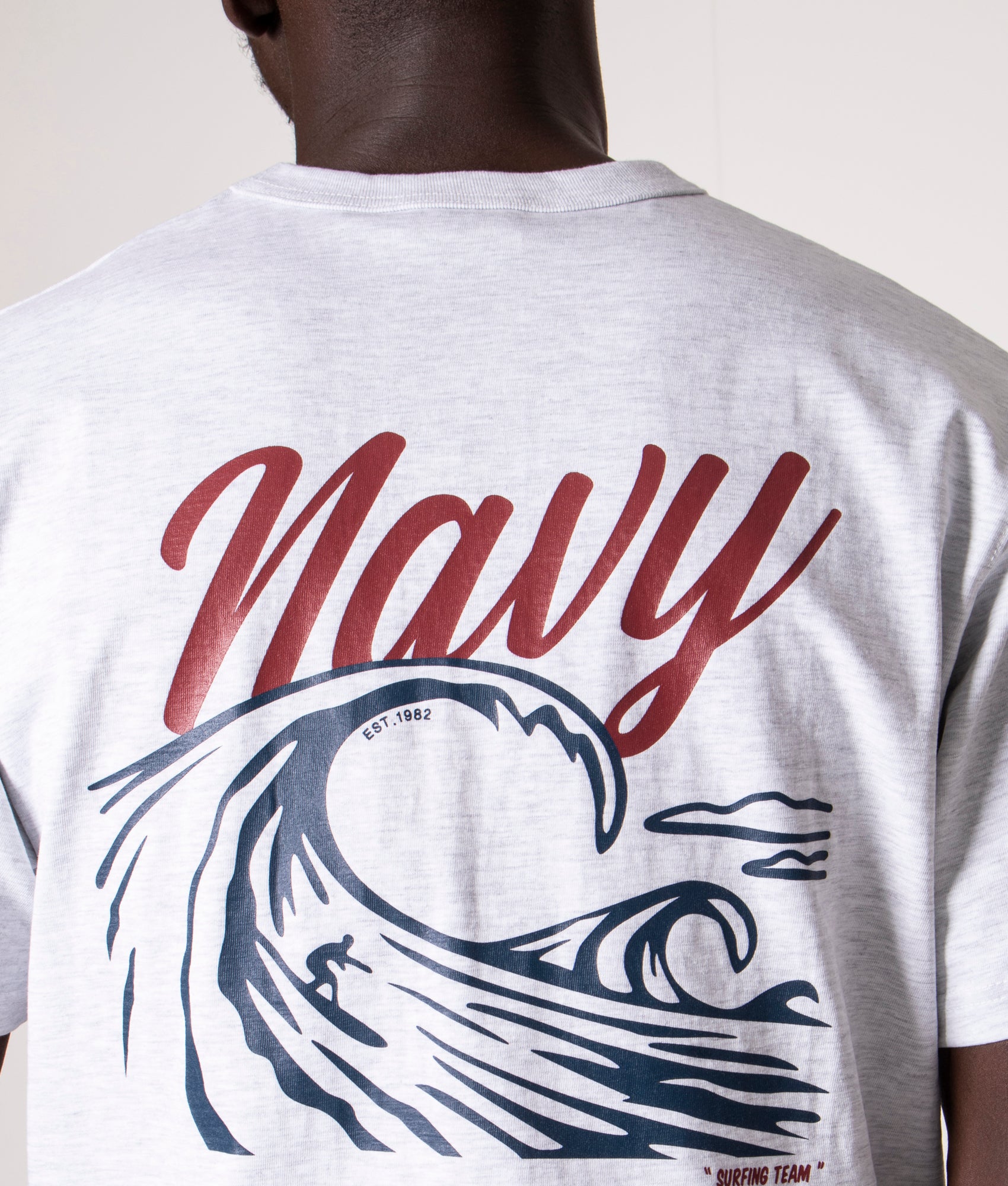 Navy-Wave-T-Shirt-1%-Melange-Grey-Uniform-Bridge-EQVVS
