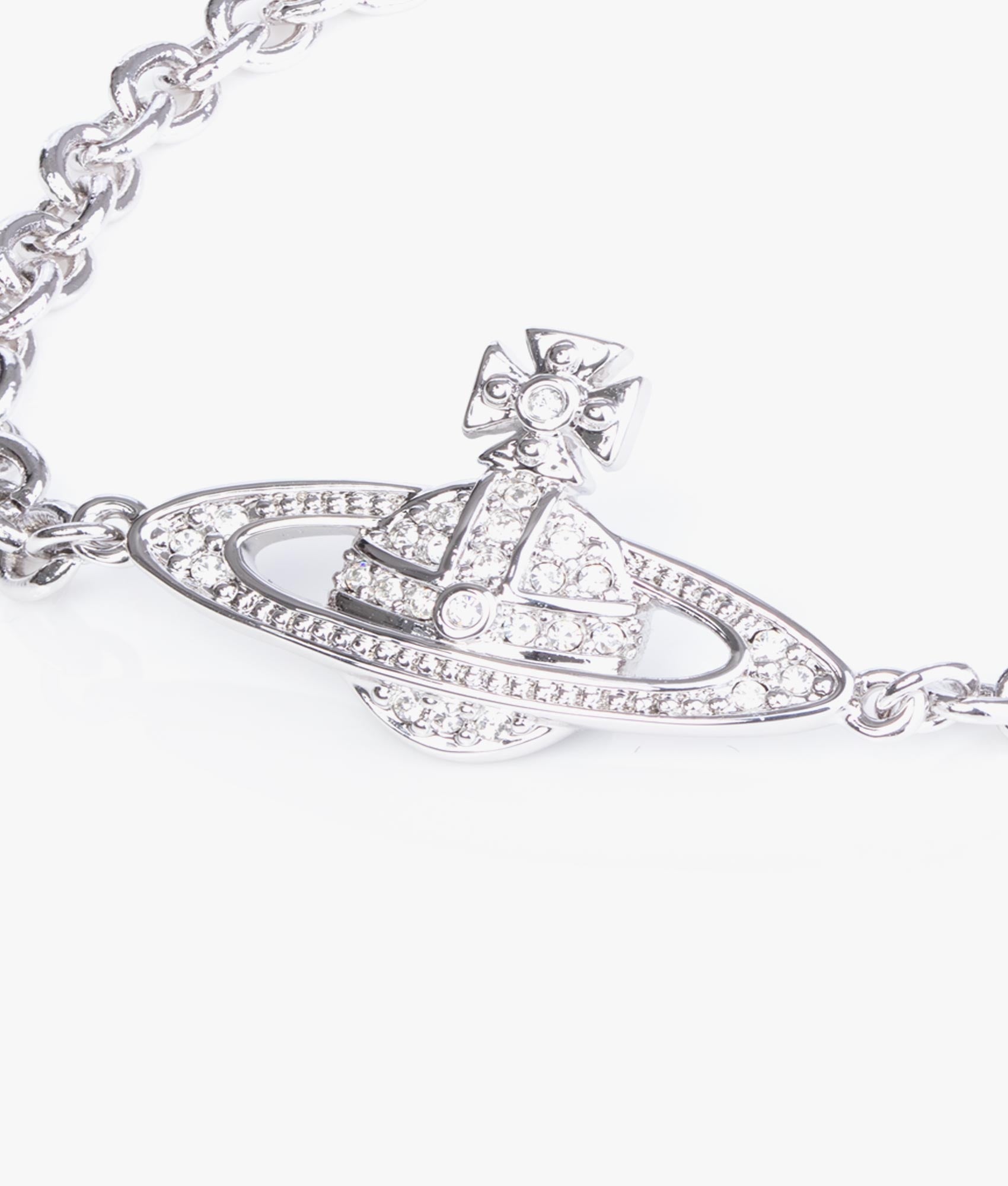 Man. Mini Bas Relief Chain Bracelet Crystal | Vivienne Westwood