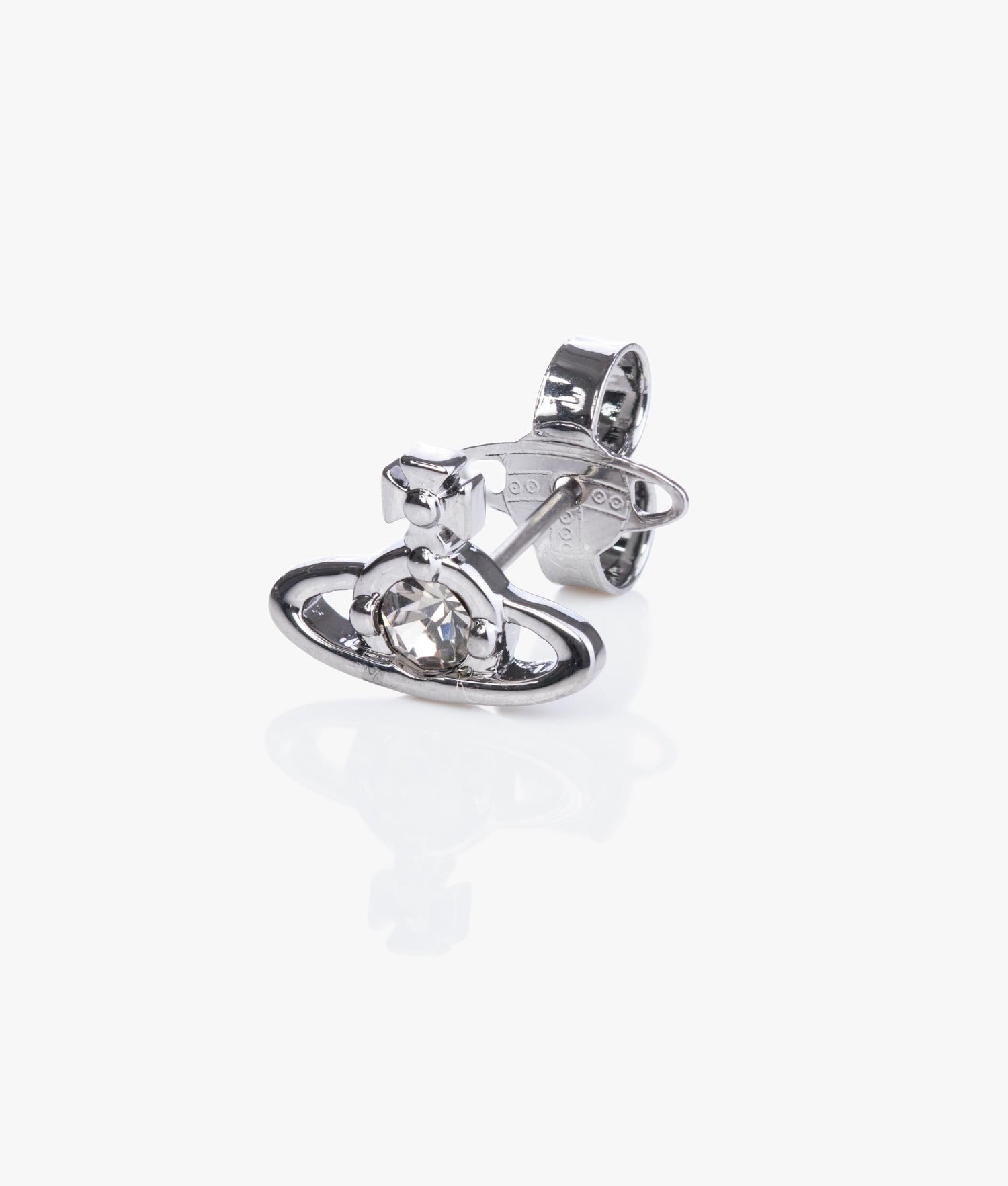 Nano Solitaire Earings Ruthenium Black Diamond Vivienne Westwood